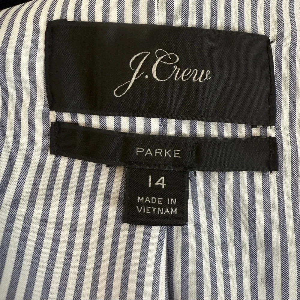 J. Crew Women’s Parke Navy Blue wool one-button blazer size 14 - Picture 10 of 10